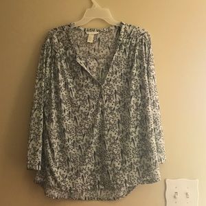 H&M Bird Pattern Blouse